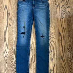 BHWM Distressed Blue Women's Jeans (no open holes)